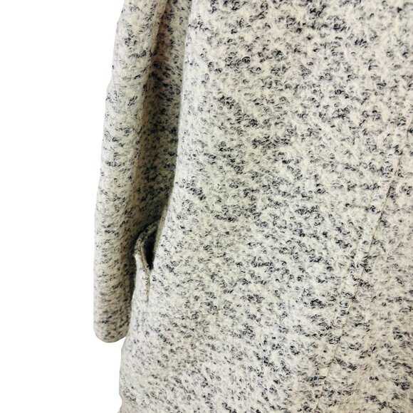 Forever 21 White & Black Flecked Pea Coat - Size M - Worn Once - Picture 10 of 11